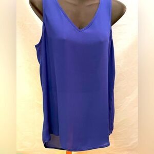 WOMEN’S small blue sleeveless, gathered, loose fitting, Apt 9 tank top